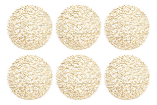 DII® Woven Paper Round Placemats, 6ct. in Gold | 15" | Michaels®